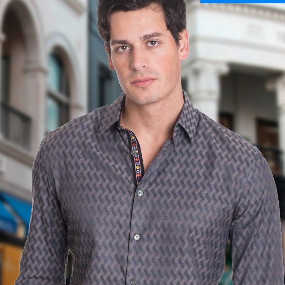 DE-NIKO Men's Shirt NK11292 BLACK